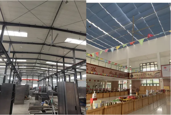 ميزة 4 HVLS المساعدة في تحسين إنتاجية الموظفين